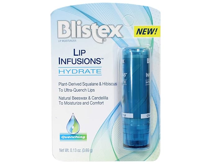 Blistex Lip Infusions Hydrate Lip Moisturizer 0.13 Ounce (3 Pack)-Velvo Beauty