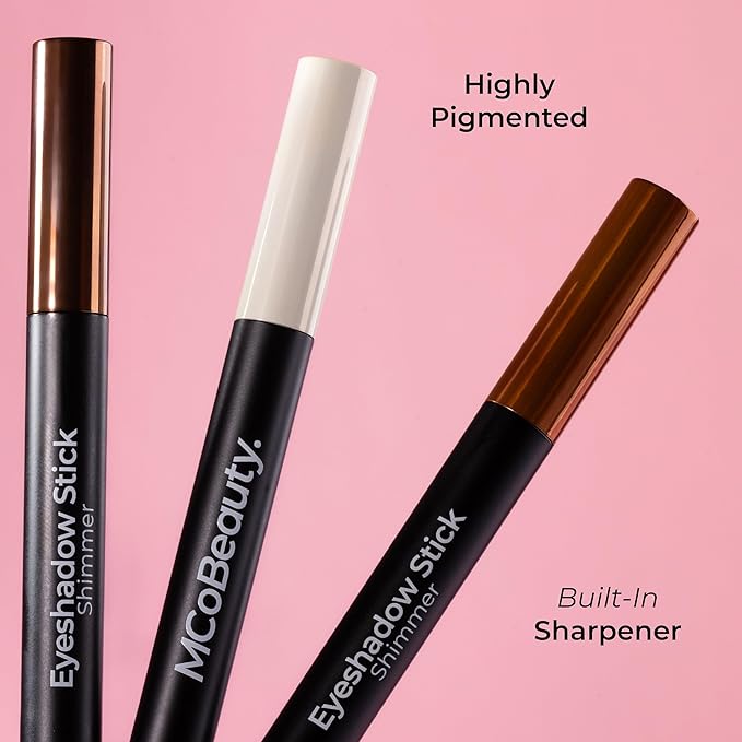 MCoBeauty Eyeshadow Stick, Shimmer, Pearl, Highly Pigmented, Built-in Sharpener, Vegan, Cruelty Free Cosmetics-Velvo Beauty