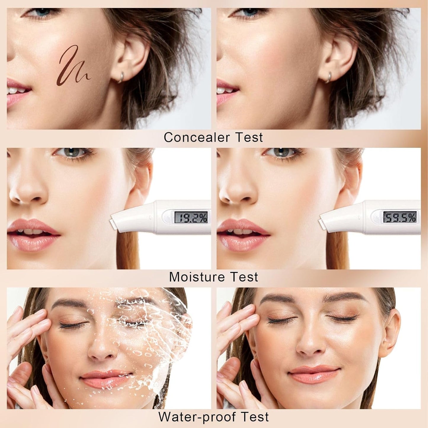 Mushroom Head Air Cushion CC Cream - BB Cream Face Makeup for Mature Skin, Moisturizing Cover Balm Foundation & Long-Lasting Color Correcting Concealer, Even Skin Tone for All Skin Types (Buff Beige)-Velvo Beauty