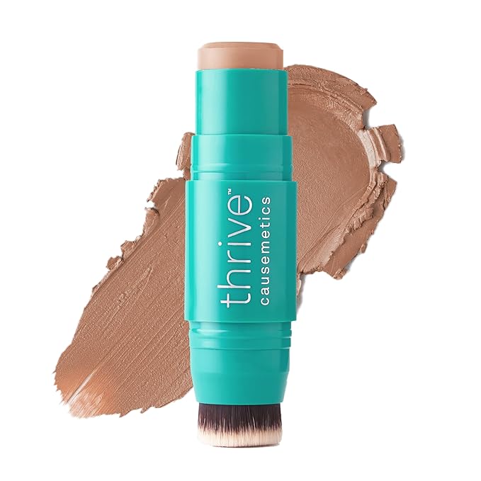 Thrive Causemetics Triple Threat Color Stick: Cream Bronzer & Contour Stick with Vitamin E, Evening Primrose Oil, Waterproof Smudge Proof Face Makeup Formula, Mo (Fair Light Neutral)-Velvo Beauty
