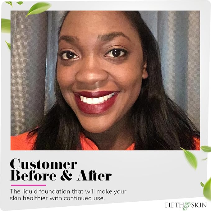 Fifth & Skin: Better’n Ur Skin Liquid Foundation (MOCHA LATTE) - Natural, Organic, Vegan, Cruelty-Free - Gluten-Free Beauty with Buildable Coverage and Palm-Free Luxury - 1 oz-Velvo Beauty