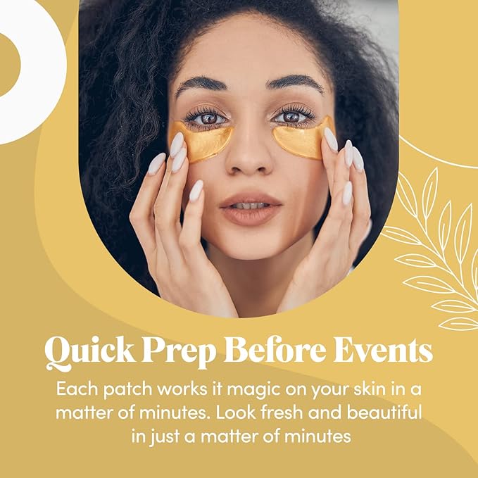 24K Gold Collagen Under Eye Mask - Bright Eyes Anti Aging Treatment-Velvo Beauty