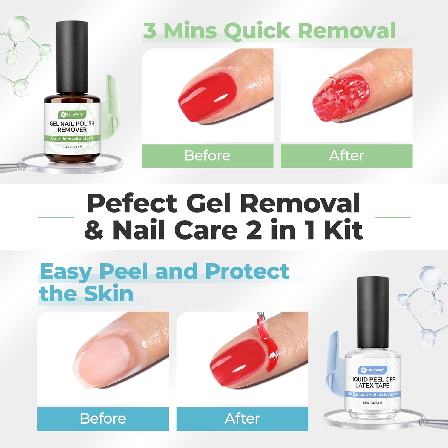 Gel Nail Polish Remover: 15ml Nail Polish Remover with Liquid Latex for Nails Peel off, Fast & Easy Remove Gel Polish in 2-5 Minutes, No Soaking or Wrapping, Cuticle Protectors-Velvo Beauty