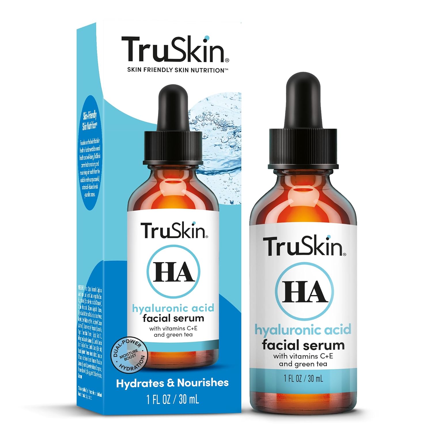 TruSkin Hyaluronic Acid Serum for Face + 7 Ultra Hydrating Ingredients – Best Face Serum for Moisturizing, Visibly Plumping Skin & Smoothing the Look of Fine Lines, 1 fl oz-Velvo Beauty