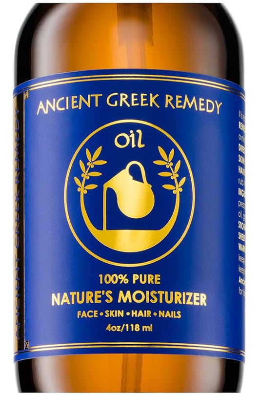 Ancient Greek Remedy After Shower Body Oil for Women - Organic Face Oil & Body Moisturizer for Dry Skin with Sweet Almond, Jojoba, Olive, Lavender and Vitamin E Oil - Natural Clean Skincare, 4 oz-Velvo Beauty