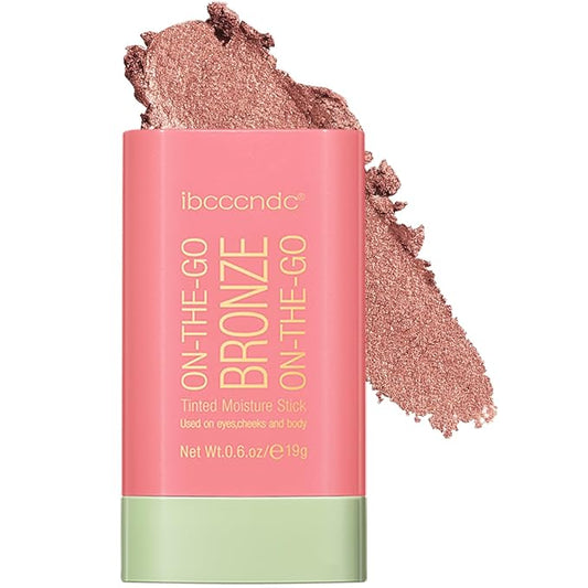 MEICOLY Cream Bronzer Stick, Natural Highlight Contour Makeup,Face Highlighter Stick,Contour Stick Facial Contouring Stick,Buildable Face Bronzer Face Shaping,Waterproof,01 Warm Glow-Velvo Beauty