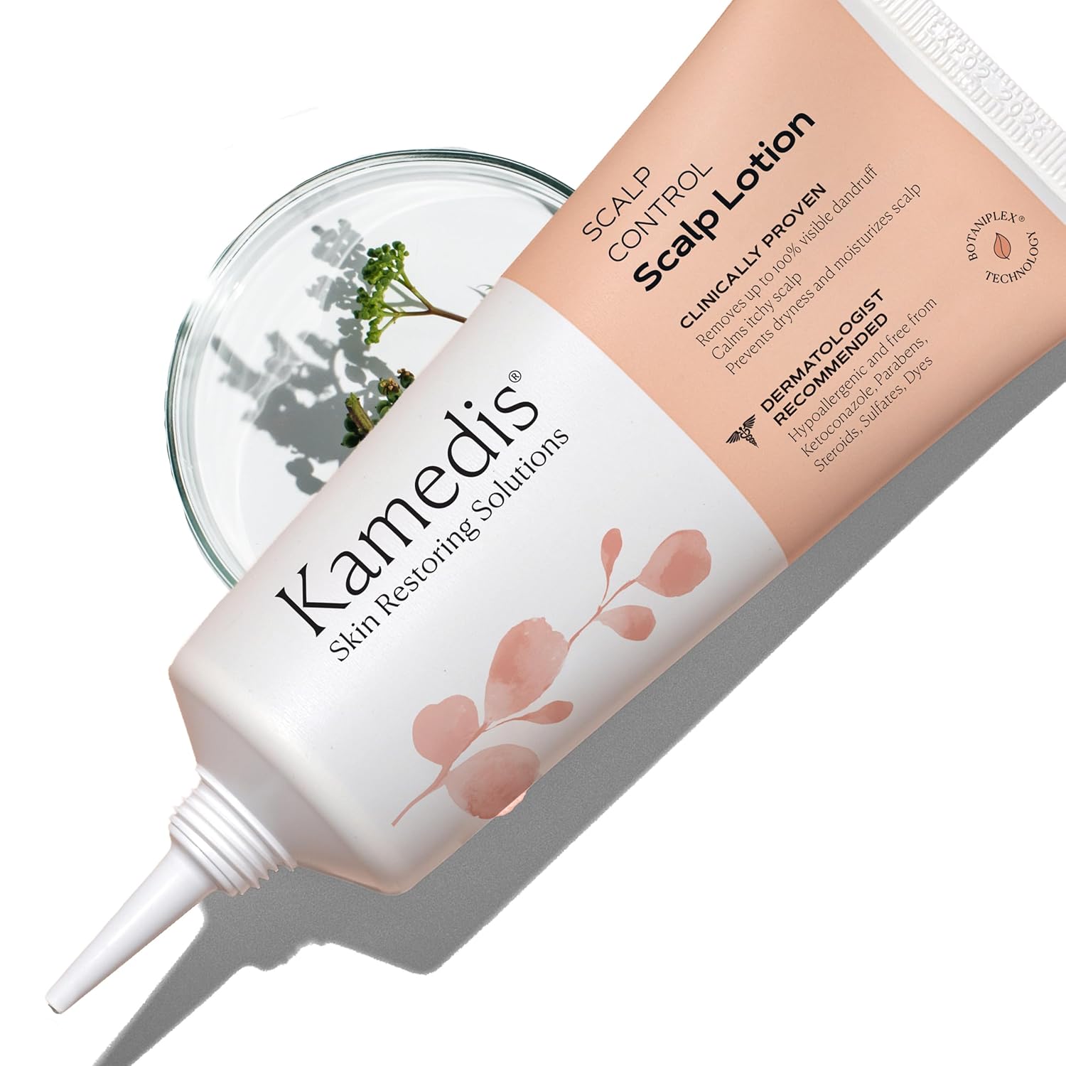 KAMEDIS Scalp Moisturizer Lotion For Dry, Itchy, Dandruff, Flaky, Seborrheic Dermatitis, Psoriasis and Sensitive Scalp. Over-Night Mask Treatment Botanicals-Based. Parabens Free. 3.38 Fl Oz.-Velvo Beauty