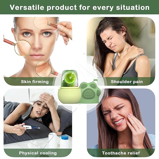 Ice Face Roller, Joyeee Silicone Ice Roller For Face and Eyes Puffiness Relief Reusable Face Ice Cubes Migraine Pain Relief Facial Ice Mold Skincare Tools Gifts for Women Beauty-Velvo Beauty