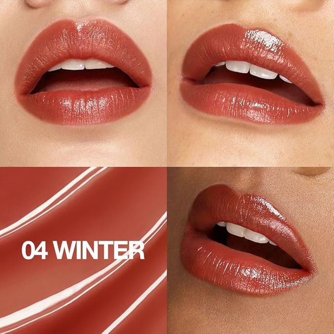 1Pcs Tinted Lip Balm Moisturizing Lipstick – Cool Plum Red Sheer Hydrating Lip Color for Dry Lips – Nourishing Lip Balm for All Women with a Subtle Natural Scent (S04 Winter)-Velvo Beauty