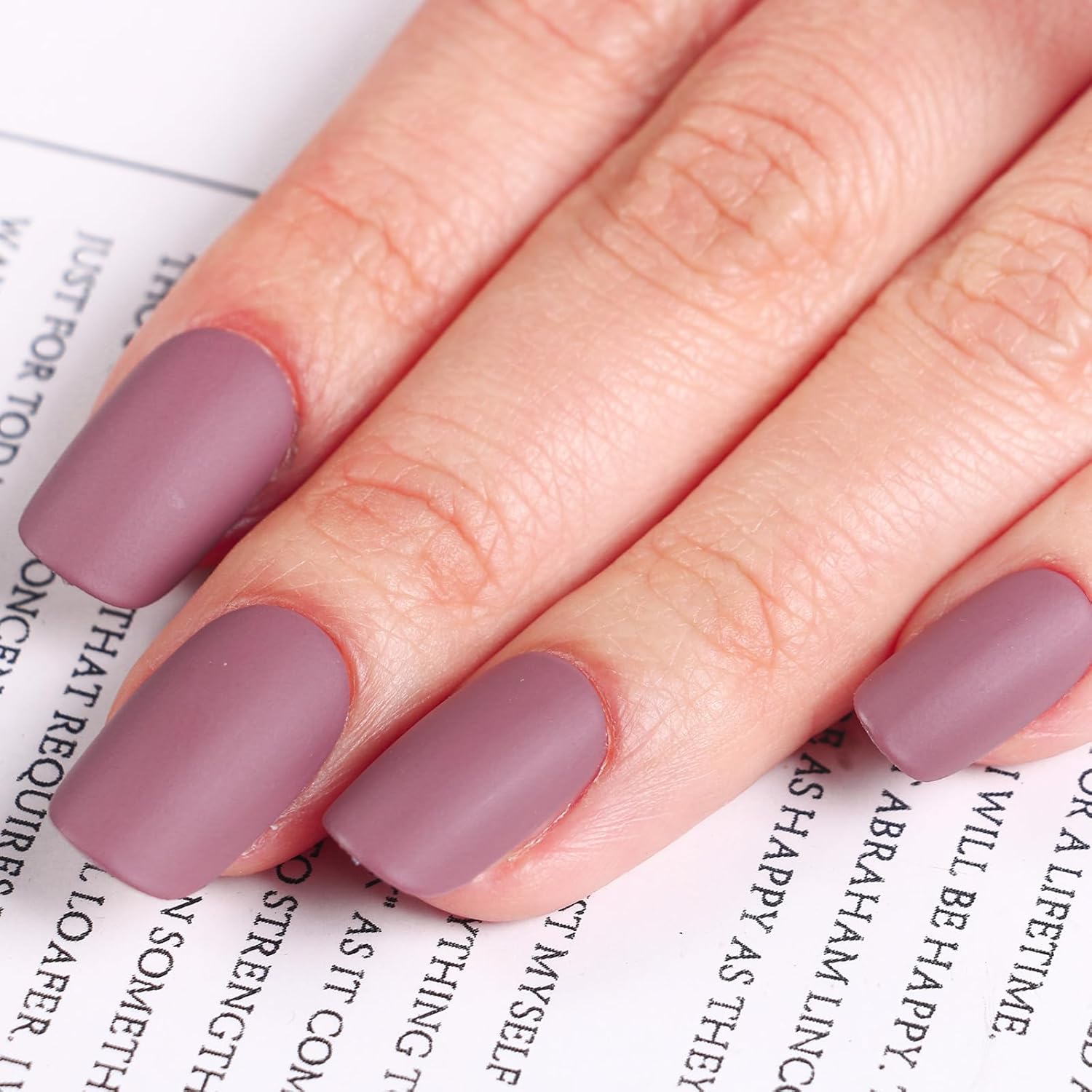 Matte Nail Polish Quick Dry Nail Lacquer for Nail Art Varnish, Mist Effect Matte Finish Velvet Nail Polish, 0.35 fl oz (Glamour Purple-24, 10 ML)-Velvo Beauty