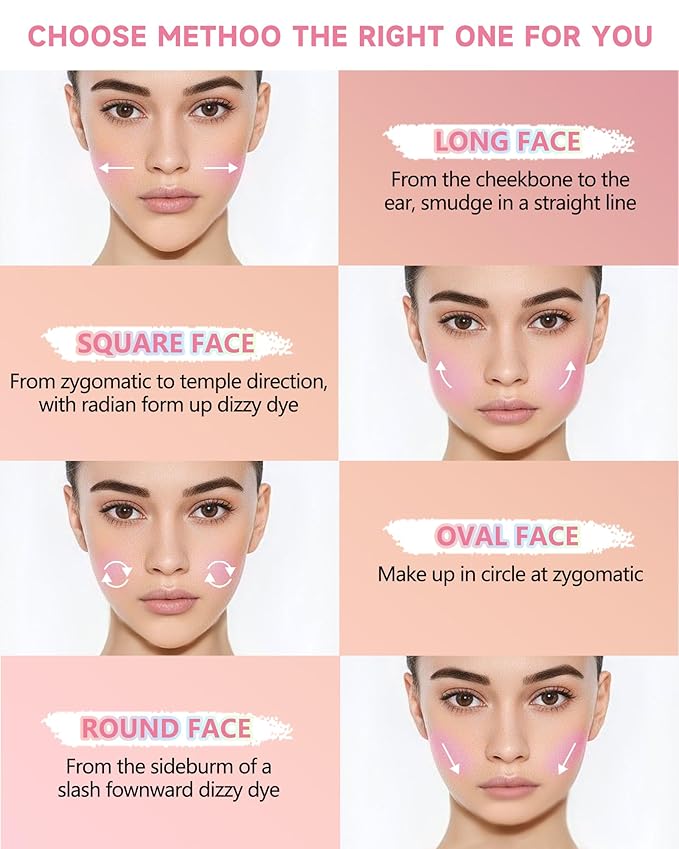 Flower Blush for Cheeks, Matte Shimmer Face Blush Powder, Eyeshadow Contour Multiuse Facial Make up Palette,Long Lasting Waterproof Embossed Blusher,Mother's Day Makeup Gift for Women-03#Rose Red-Velvo Beauty