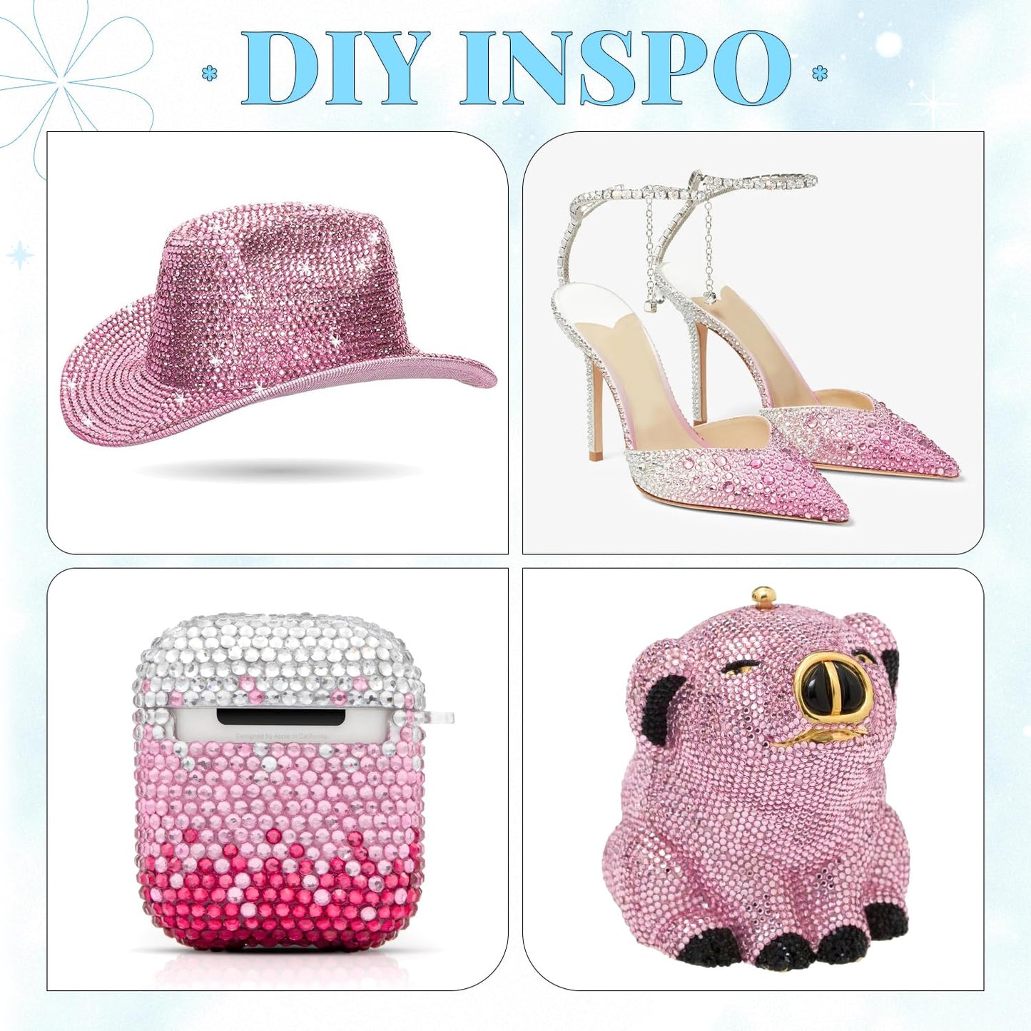 6000Pcs Resin Rhinestones for Bedazzling with 3Pcs B7000 Jewelry Glue, 1 Box Light Pink Flatback Rhinestones for Crafting Crafts DIY, Crystals Gems for Clothing Shoes Tumblers Nail Art Makeup-Velvo Beauty