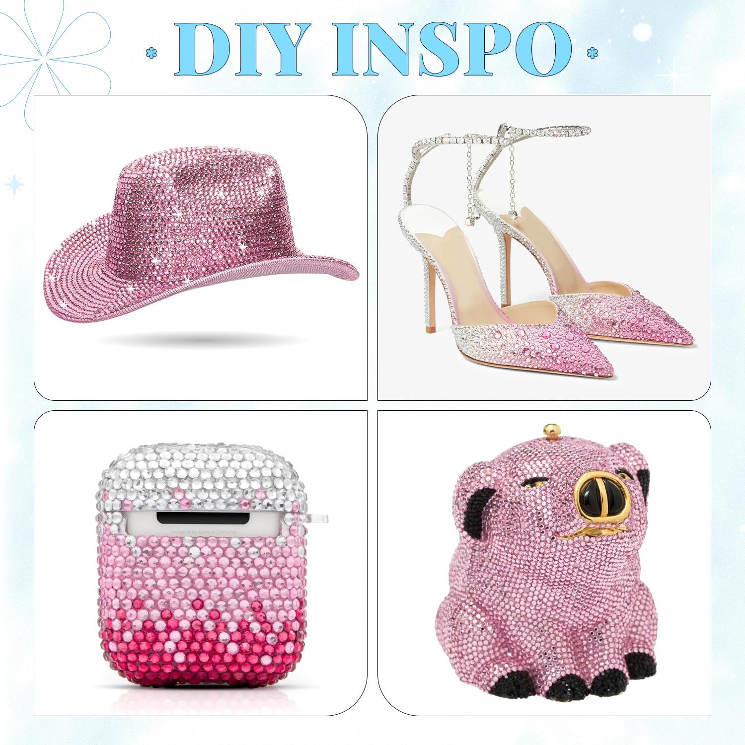 6000Pcs Resin Rhinestones for Bedazzling with 3Pcs B7000 Jewelry Glue, 1 Box Light Pink Flatback Rhinestones for Crafting Crafts DIY, Crystals Gems for Clothing Shoes Tumblers Nail Art Makeup-Velvo Beauty