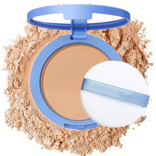 Oil Control Face Pressed Powder,Matte Smooth Flawless Setting Powder Makeup,Waterproof Long Lasting Finishing Powder,Cruelty Free Lightweight Face Cosmetics,0.35Oz(PURE BEIGE)-Velvo Beauty