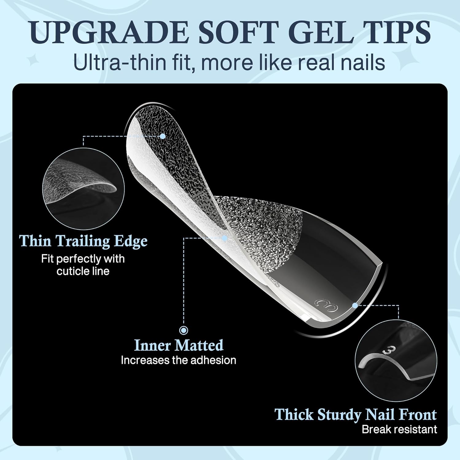 Short Coffin Fake Nails, 240pcs Soft Gel Pre-Filed Acrylic Short Ballerina Nail Tips, Half Matte Full Cover Clear Press on Flase Nail Tips for Nail Extension Home DIY 12 Sizes Gelly Tips-Velvo Beauty