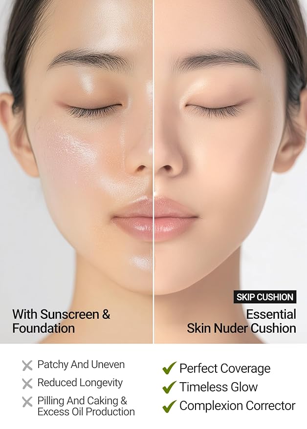 [JUNGSAEMMOOL OFFICIAL] Essential Skin Nuder Cushion (08 Medium Deep) | Refill Included | Natural Finish | SPF50 Broad Spectrum | Makeup Artist Brand-Velvo Beauty