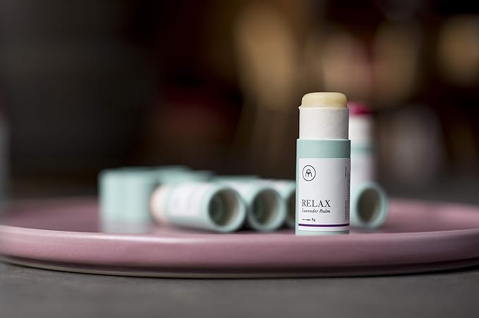 Coconut Matter Mood Lip Balm – Handmade Vegan Coconut Oil Lip Balm with Lavender Scent - Hydrating Lip Balm with Natural Coconut Oil, RELAX-Velvo Beauty