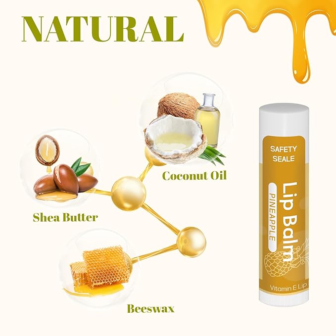 36 Pack Natural Lip Balm Bulk with Vitamin E and Coconut Oil - Moisturizing, Soothing, and Repairing Dry and Chapped Lips - 12 Flavors - Non-GMO-Velvo Beauty