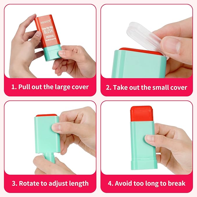 Orange Blush, Multi-Use Blush Stick, Cream Blush for Cheeks, Long Lasting and Waterproof, Natural-Looking Stick Blush for All Skin, Makeup Blush, Coral Orange-Velvo Beauty