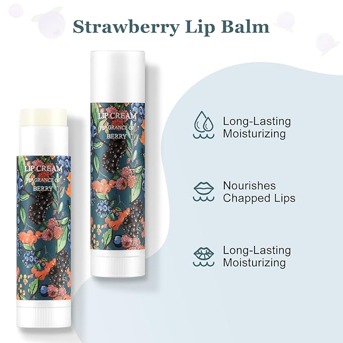 Boobeen Fruit Lip Balm Stick, Lip Repair Stick for Dry Cracked Lips, Moisturizing Lip Care Reduce Fine Lines, Hydrating Lip Balm for Men & Women-Velvo Beauty