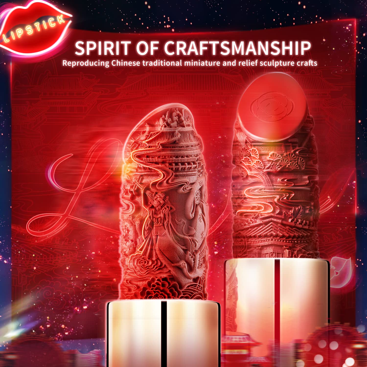 Catkin Moist Lipstick Hydrating High Impact Color Infused with Vitamin E and Avocado Oil Smooth Soft Texture Long Lasting Glow + Matte Finish 2pcs Set 02-Velvo Beauty