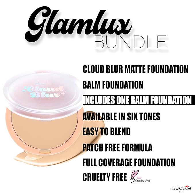 Beauty Amorus Cloud Blur Matte Balm Foundation, Full Coverage, Creamy Smooth Made in Korea, K-Beauty, Even Buildable Texture, Patch Free, Easy to Blend (Light Umber, 0.3 oz)-Velvo Beauty