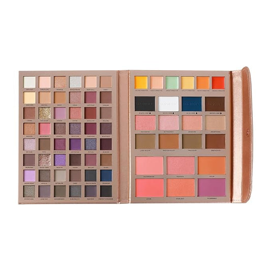 Profusion Cosmetics Artistry Attire 72pc Beauty Portfolio and complete Beauty Arsenal with Eyeshadows, Highlighters, and More in One, Versatile Beauty Essential with an All in One Makeup Kit-Velvo Beauty