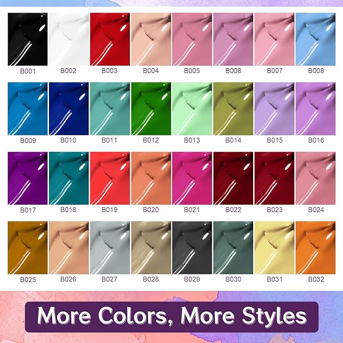 JODSONE 36 Pieces Gel Nail Polish Set U V Light Nail Drill Beginner Set Glossy Surface Easy To Apply Matte Texture All-In-One Manicure Kit-Velvo Beauty