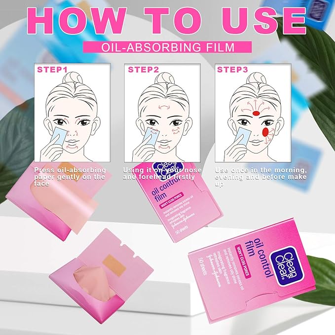 Oil Control Film Replacment for Clean & Clear Oil-absorbing Sheets,3 Pack (Grapefruit Fragrance) Oil Blotting Sheets For Face,Makeup Friendly High-performance Handy Face Blotting Paper for Oily Skin-Velvo Beauty