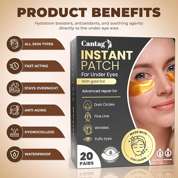 Under Eye Patches | Under Eye Mask | Under Eye Treatment | Eye Care for Women | Eye Gel Pads for Eye | Under Eye Patches for Puffy Eyes, Dark Circles and Puffiness-Velvo Beauty