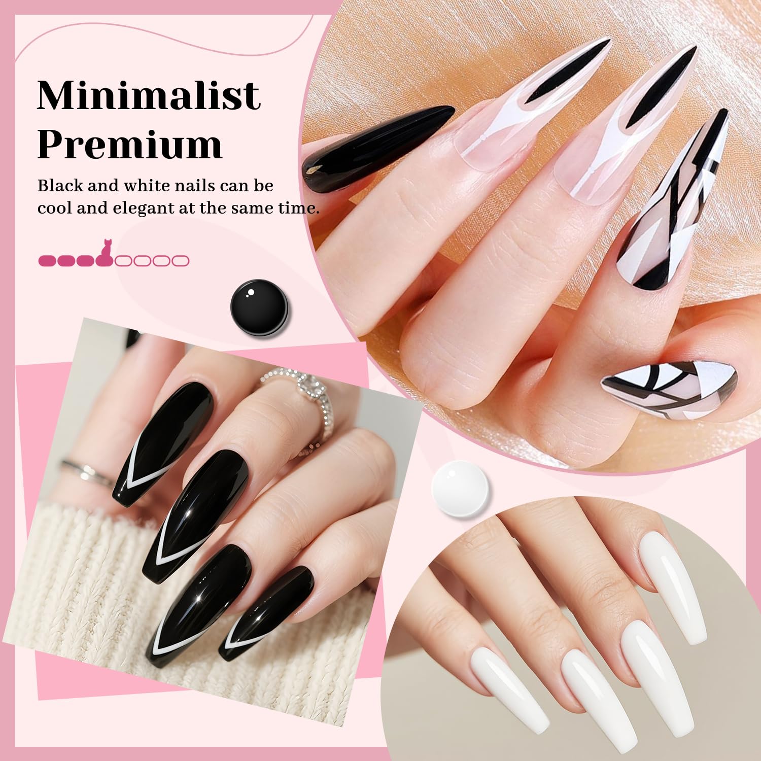 JODSONE 12 Bottles Gel Nail Polish Set Base Coat Glossy Top Coat Fast Drying Long Lasting Soak Off Wipe Free-Velvo Beauty