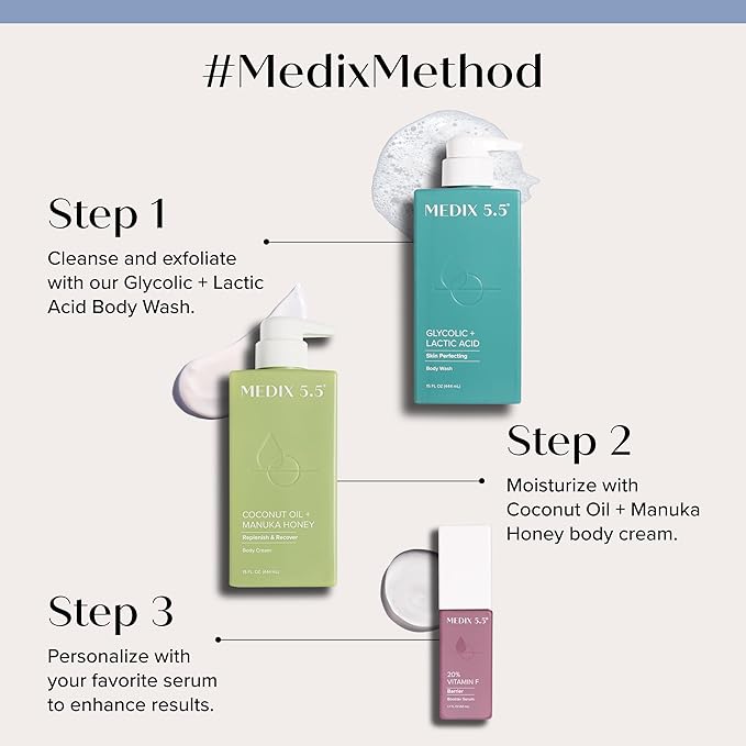 Medix 5.5 Argan Oil + Coconut Oil Skin Care Set Moisturizer Cream Body & Face Lotion | Firming Body Lotion Set Reduces Look Of Wrinkles, Cellulite, Dry Skin, & Uneven Skin Tone For Women, 2PC Bundle-Velvo Beauty