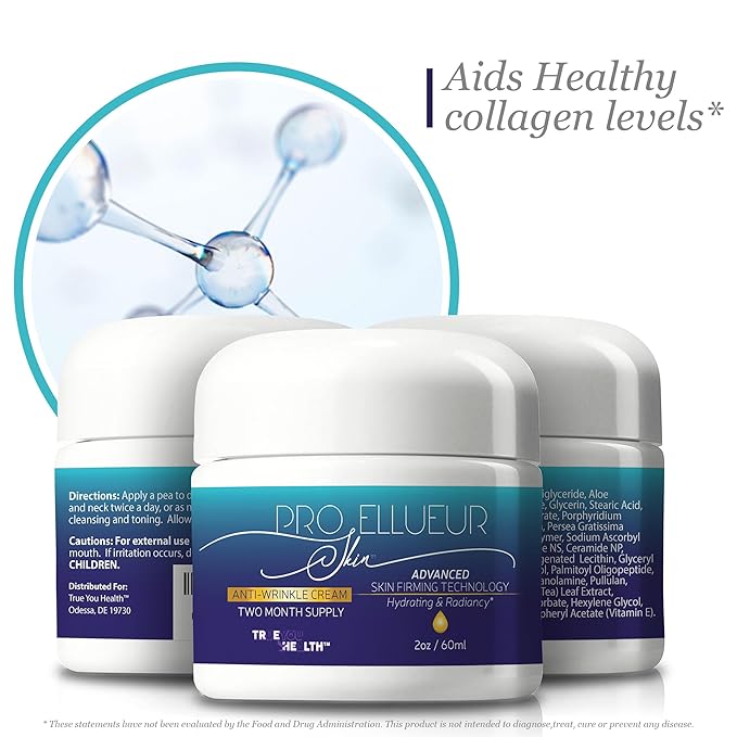Pro Ellueur Skin Cream - Anti-Wrinkle Cream - Two Month Supply - Advanced Skin Firming Technology to Help Reduce Signs of Aging - Lift, Firm, Tighten - Lasting Hydration - Non-Greasy Formula-Velvo Beauty