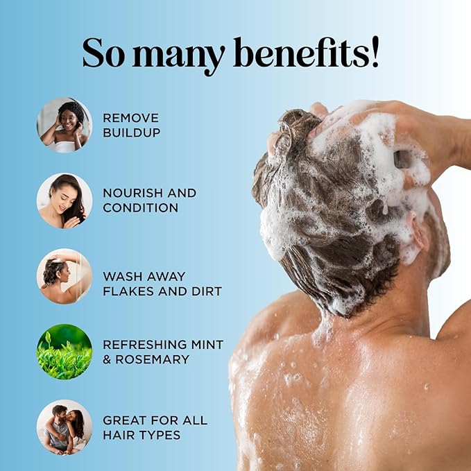 Tea Tree Mint Shampoo and Conditioner - Tea Tree Rosemary Mint Shampoo and Conditioner Set Sulfate Free for Daily Clarifying and Dry Scalp Care - Paraben and Sulfate Free Shampoo and Conditioner 16oz-Velvo Beauty