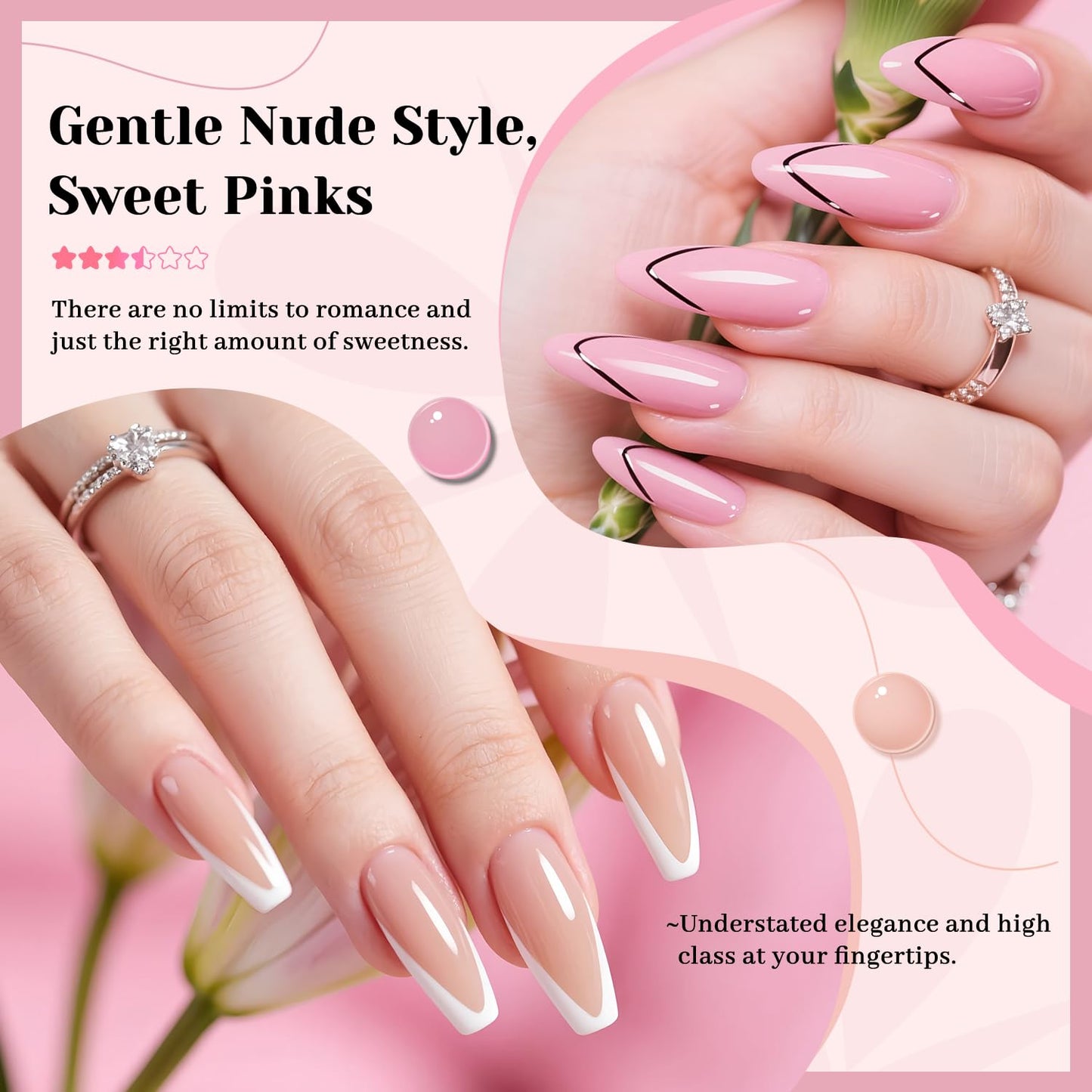 JODSONE 12 Bottles Gel Nail Polish Set Base Coat Glossy Top Coat Fast Drying Long Lasting Soak Off Wipe Free-Velvo Beauty