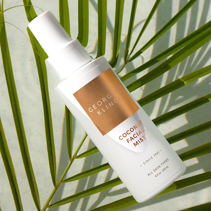 Georgette Klinger Coconut Facial Mist - Hydrating, Long-Lasting Makeup Setting Spray with Moisturizing Antioxidants for Dewy Matte Face, Protects and Plumps Dehydrated Skin - 4.2 oz-Velvo Beauty