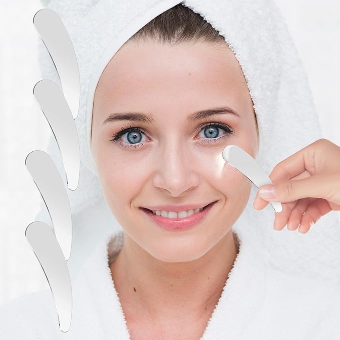 2Pcs Mini Metal Cosmetic Spatulas, Skincare SpatulaMixing and Sampling Makeup Beauty Tools for Skin Care Creams, Eye Cream, Essences Beauty Accessories(4PCS)-Velvo Beauty