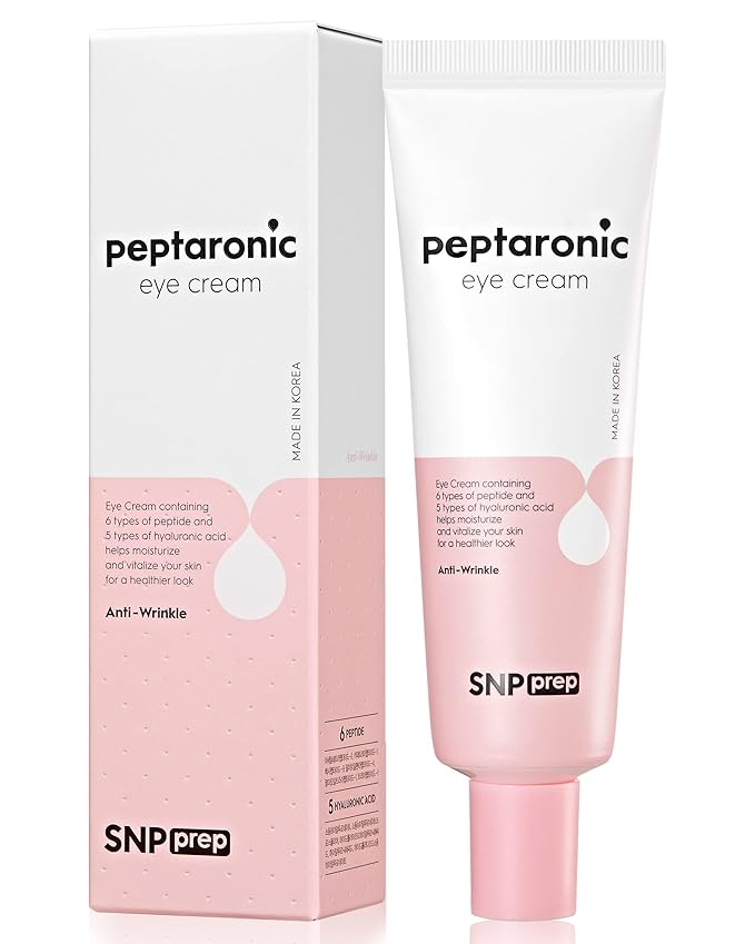 SNP Anti-Wrinkle Eye cream Hypoallergenic Hydrating 5 Hyaluronic Acids 6 Peptides Moisturize Vitalize 1.69 Fl Oz PREP-Velvo Beauty
