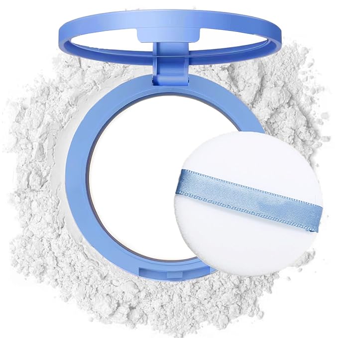 Oil Control Face Pressed Powder,Matte Smooth Flawless Setting Powder Makeup,Waterproof Long Lasting Finishing Powder,Cruelty Free Lightweight Face Cosmetics,0.35Oz(WHITE)-Velvo Beauty