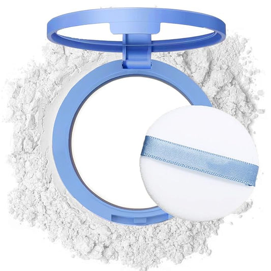 Oil Control Face Pressed Powder,Matte Smooth Flawless Setting Powder Makeup,Waterproof Long Lasting Finishing Powder,Cruelty Free Lightweight Face Cosmetics,0.35Oz(WHITE)-Velvo Beauty