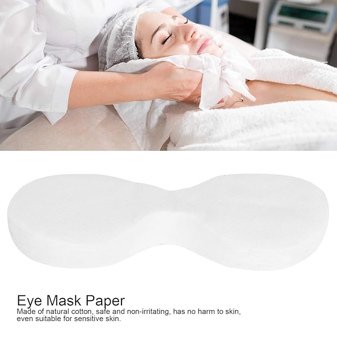 Eye Mask Paper, 600pcs Disposable Ultra-thin Eye Mask Paper DIY Beauty Salon Eye Mask Sheet DIY Eye Mask Paper Beauty Salon Eye Mask Sheet for Moisturizing Eye Care Tool Suitable for All Skin Types-Velvo Beauty