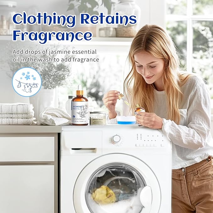 HIQILI Jasmine Essential Oil, Pure & Natural Jasmine Oil for Diffuser, Perfume, Shampoo, Aromatherapy-Velvo Beauty