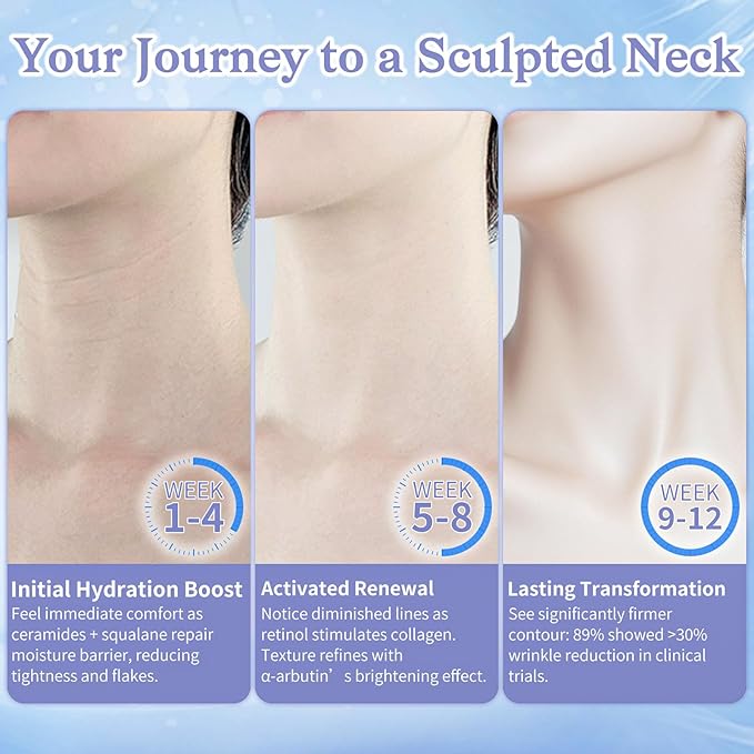 Neck Creams for Tightening and Firming - Anti Wrinkle & Treatment with Retinol Peptides, Ceramide - Overnight Moisturizer for All Skin Types - Sensitive Safe-Velvo Beauty