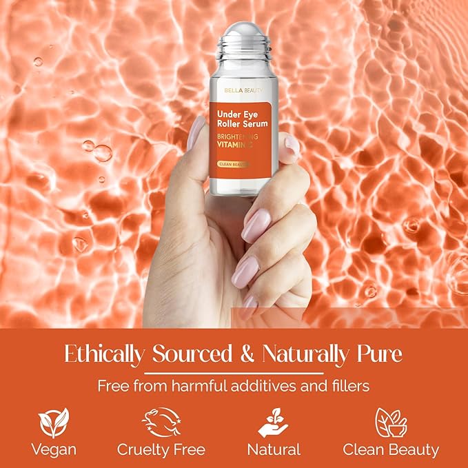 Eye Roller Serum with Vitamin C & Niacinamide - Eye Serum for Puffiness & Fine Lines - Anti Aging Korean Skin Care - 1.69 Fl Oz./50ml-Velvo Beauty