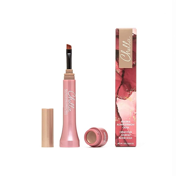 Chella Eyebrow Cream, Beautiful Blonde - Vegan, Cruelty Free, Paraben Free, Gluten Free Eyebrow Pomade Makeup - Long Wearing, Velvet Consistency, Water Resistant-Velvo Beauty