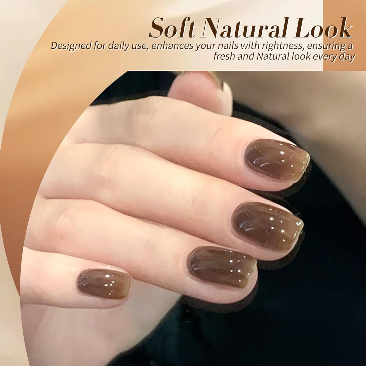 Born Pretty Jelly Gel Nail Polish Fall Winter Brown Chocolate Nude Skin Tone Milky White Gel Polish Neutral Beige Khaki Gel Polish Kit Nail Art Kit for Salon Manicure and DIY at Home 6PCS 7ML-Velvo Beauty