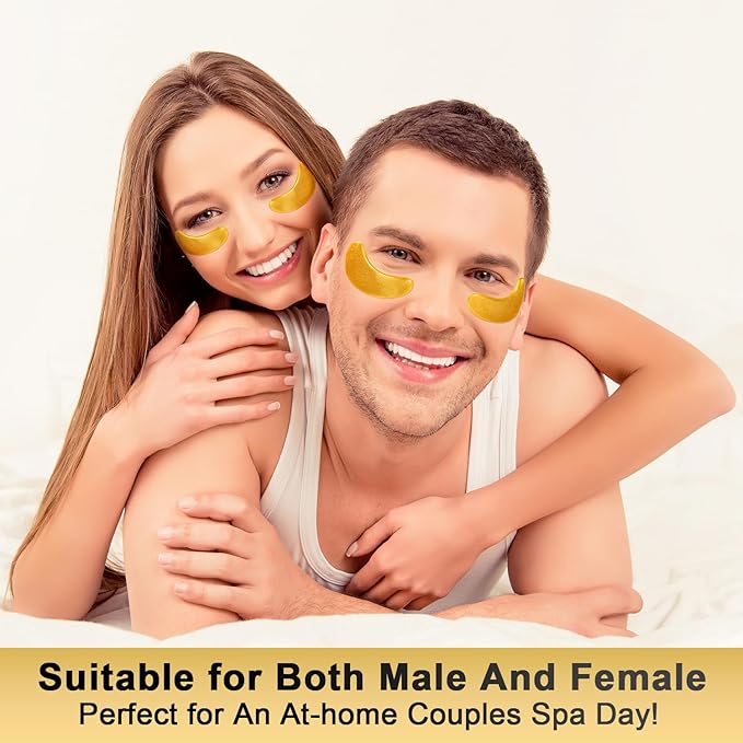 Under Eye Patches (24 Pairs) - 24K Gold Eye Masks Enriched with Abundant Collagen | Diminish Dark Circles and Puffiness | Anti-Aging, Smooth Fine Line, Nourish Skin - Gifts for Women Skin Care-Velvo Beauty