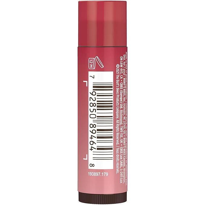 Burt's Bees Lip Tint Balm with Long Lasting 2 in 1 Duo Tinted Balm Formula, Color Infused with Deeply Hydrating Shea Butter for a Natural Looking Buildable Finish, Fiery Red Dahlia (2-Pack)-Velvo Beauty