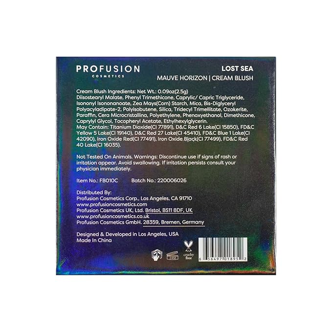 Profusion Cosmetics Sea Witch Cream Blush, Channel Your Inner Siren for Mesmerizing Look, Get Mermaid Glow and Achieve Stunning Cheek Color with Sea Witch Cream Blush (Mauve Horizon, 1)-Velvo Beauty