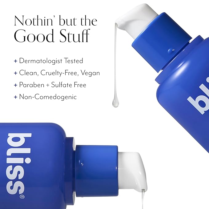 Bliss Glycolic + Polyhydroxy Acid Renew & Smooth - Night Serum - Gently Exfoliate Skin - Hydrating Squalane - Vegan & Cruelty-Free - 1 Fl Oz-Velvo Beauty